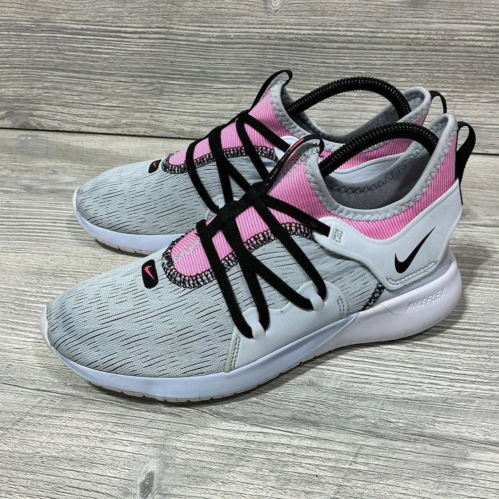 Nike Flex Contact 3 AQ7488-400 Gray Running Shoes Sneakers Women's Size 7.5